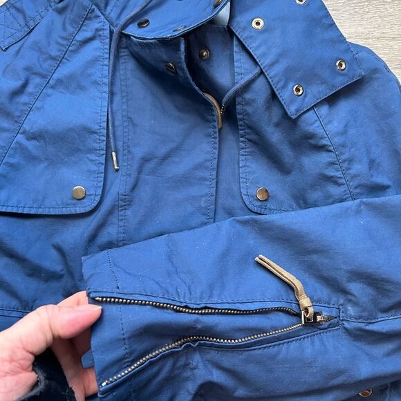 ZARA BASIC | Technical Short Jacket with Pockets Indigo Vigore Size Small - Picture 8 of 13